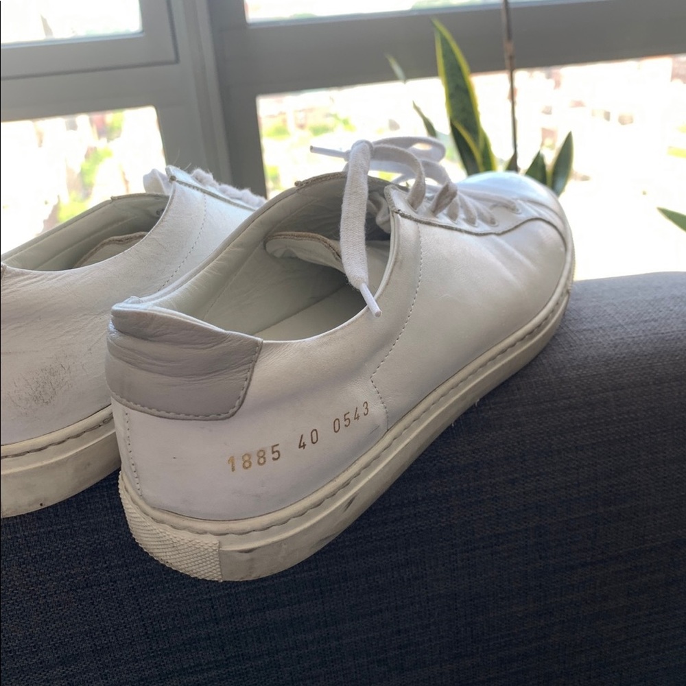 Common Projects Achilles Low Grey Tongue Sneakers EU 40 US 10 Leather